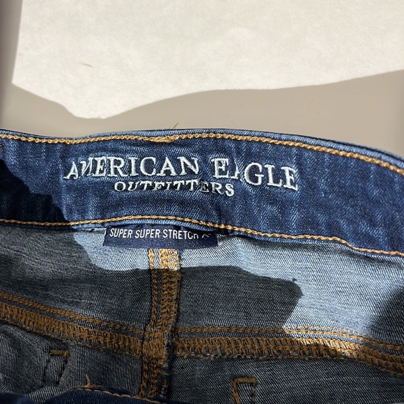 American Eagle jegging medium wash denim jeans sz 0 long tall skinny - Picture 2 of 5